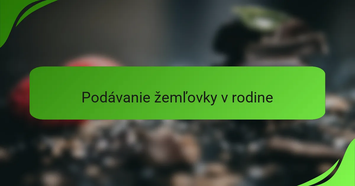 Podávanie žemľovky v rodine